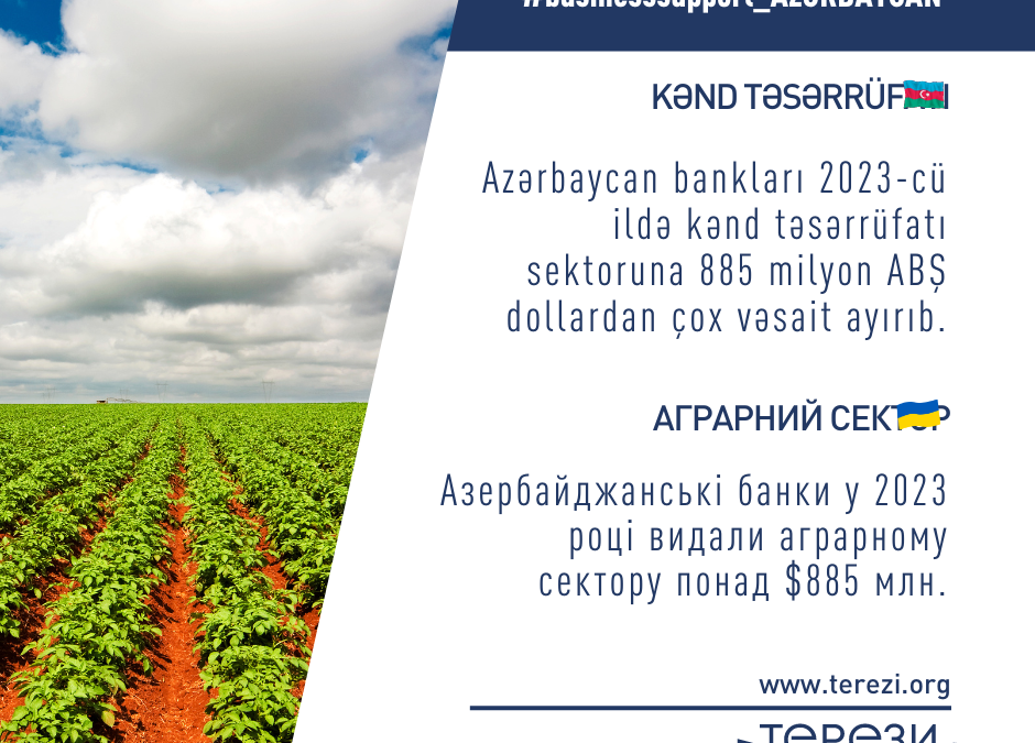 AZƏRBAYCANDA KƏND TƏSƏRRÜFAT SEKTORUNA KREDİTLƏR 12% ARTIB