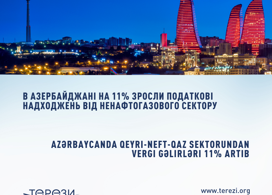 В Азербайджані на 11% зросли податкові надходжень від ненафтогазового сектору