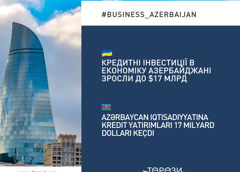 Кредитні інвестиції в економіку Азербайджані зросли до $17 млрд