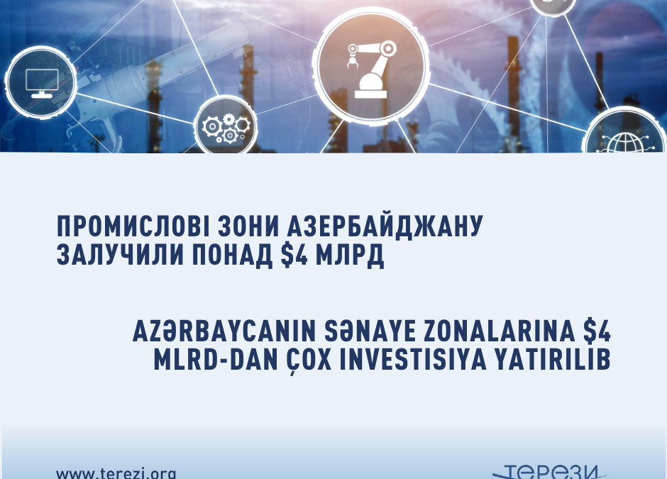 Azərbaycanın sənaye zonalarına $4 mlrd-dan çox investisiya yatırılıb